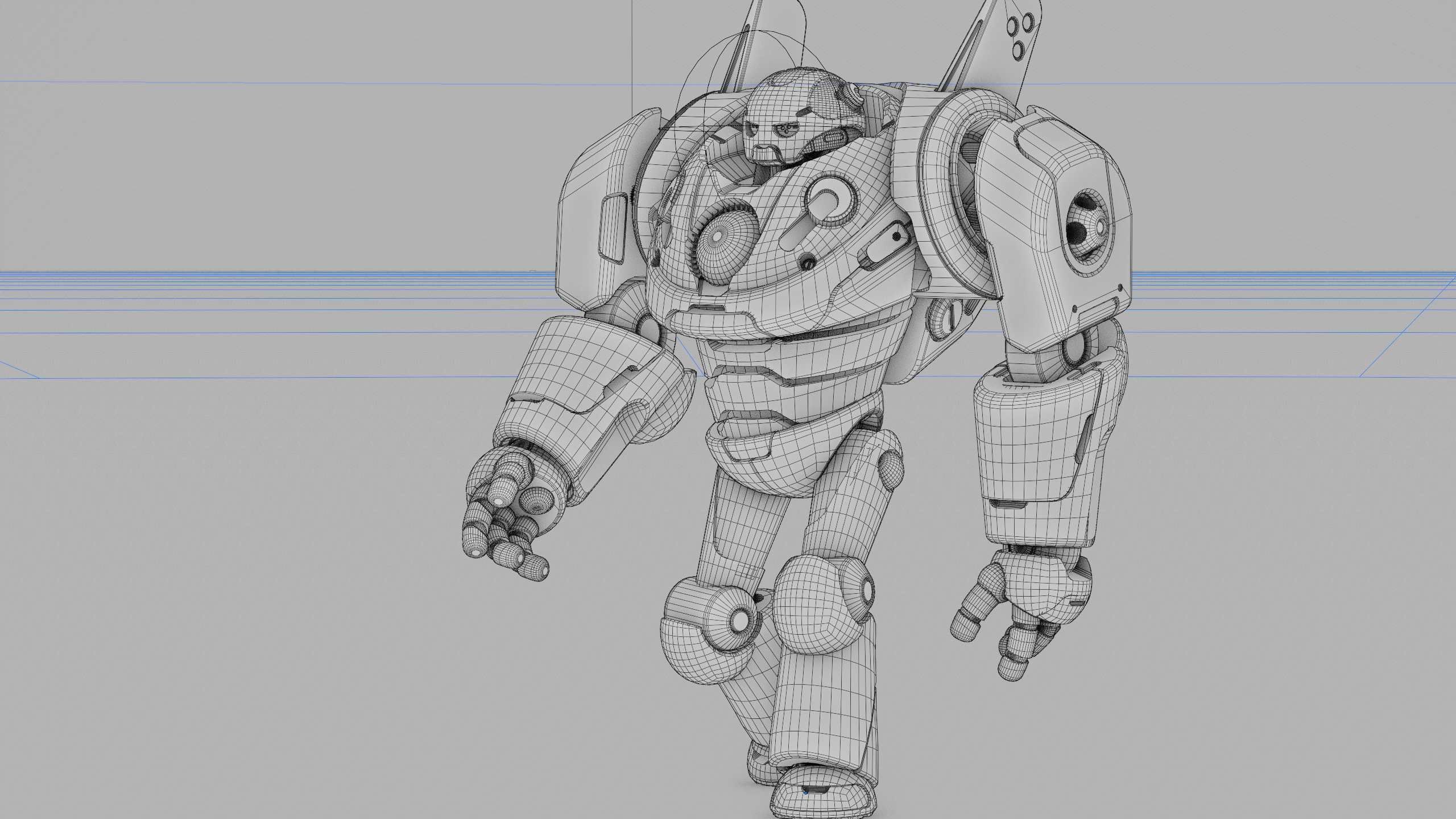 BATTLE DROID RED DEMON  RIGGED 3D model_38