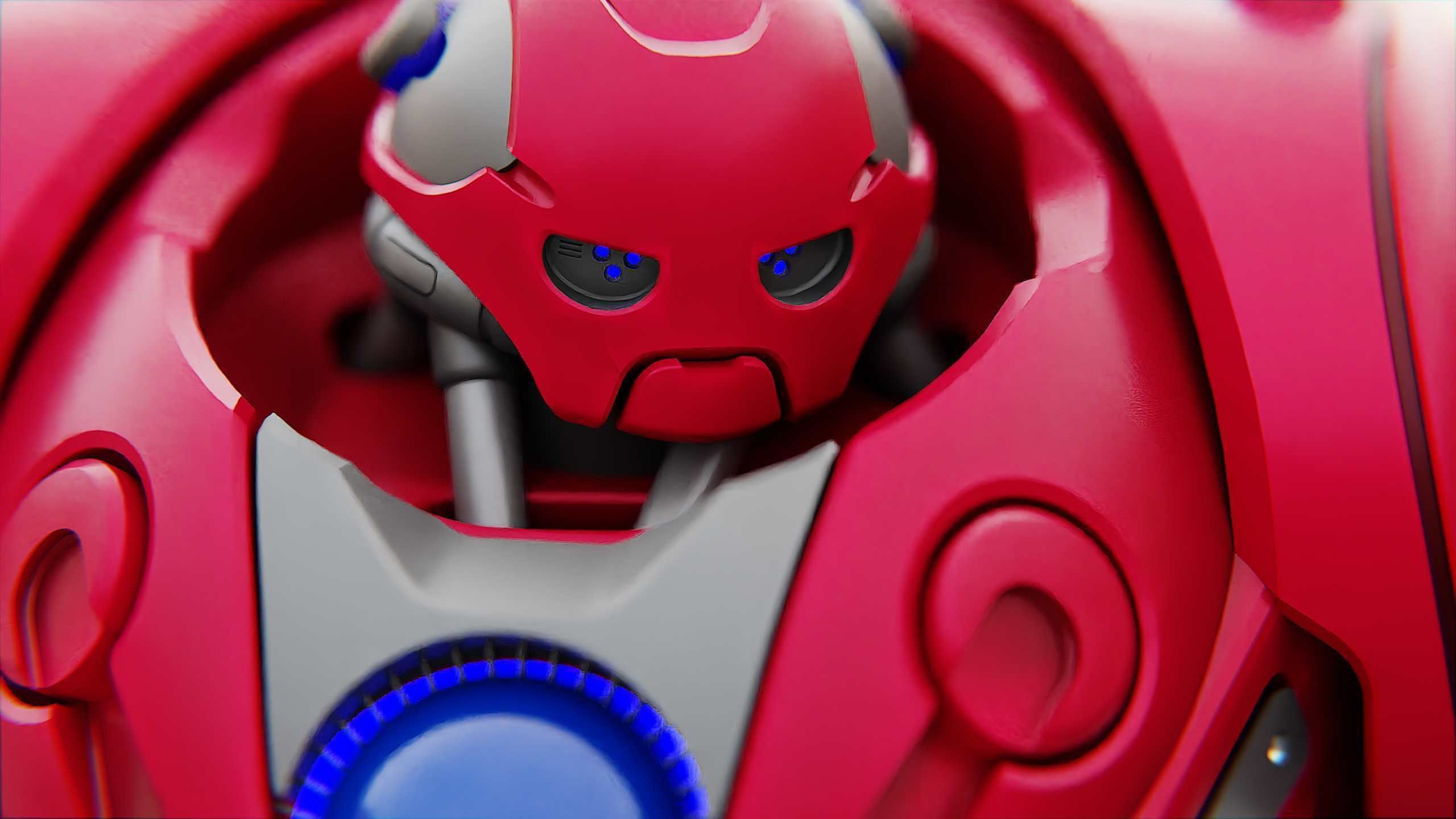 BATTLE DROID RED DEMON  RIGGED 3D model_22