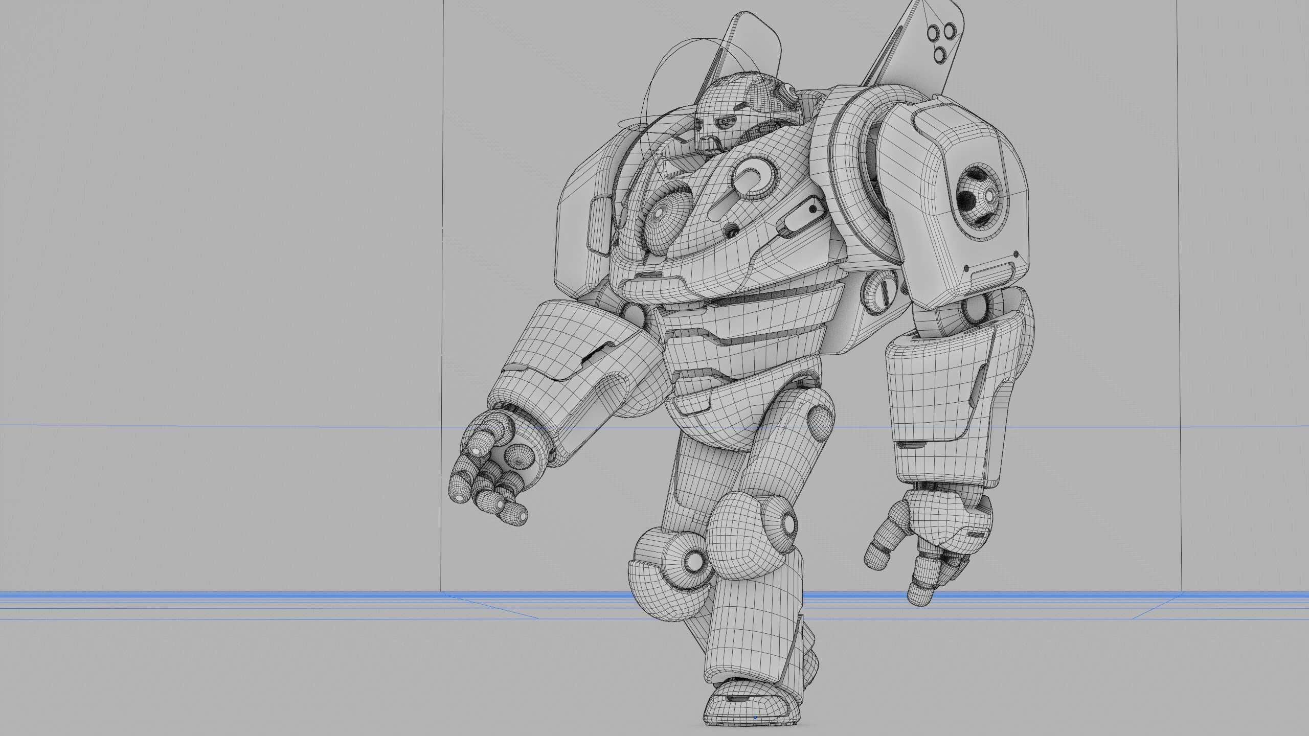 BATTLE DROID RED DEMON  RIGGED 3D model_40