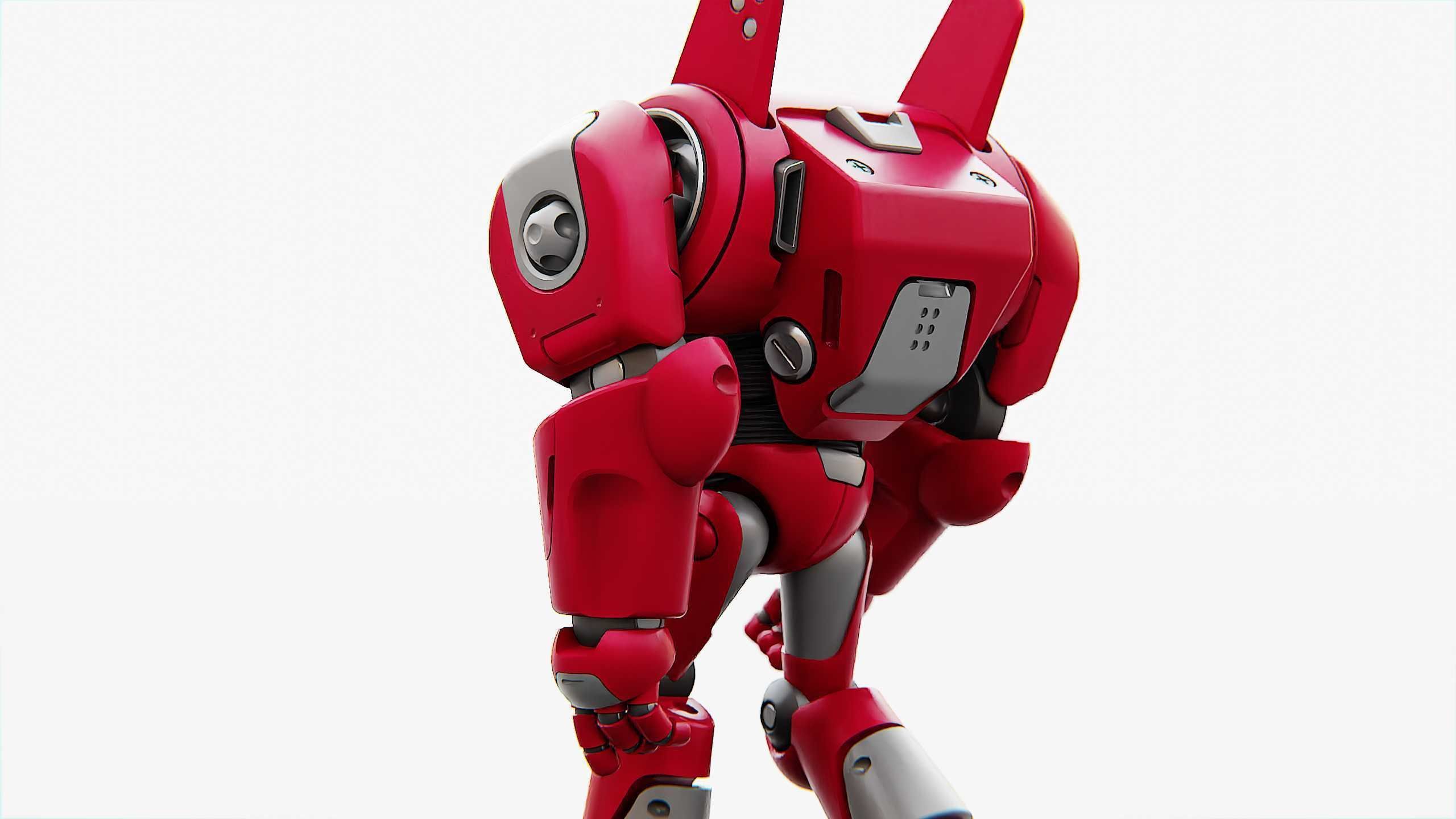 BATTLE DROID RED DEMON  RIGGED 3D model_28