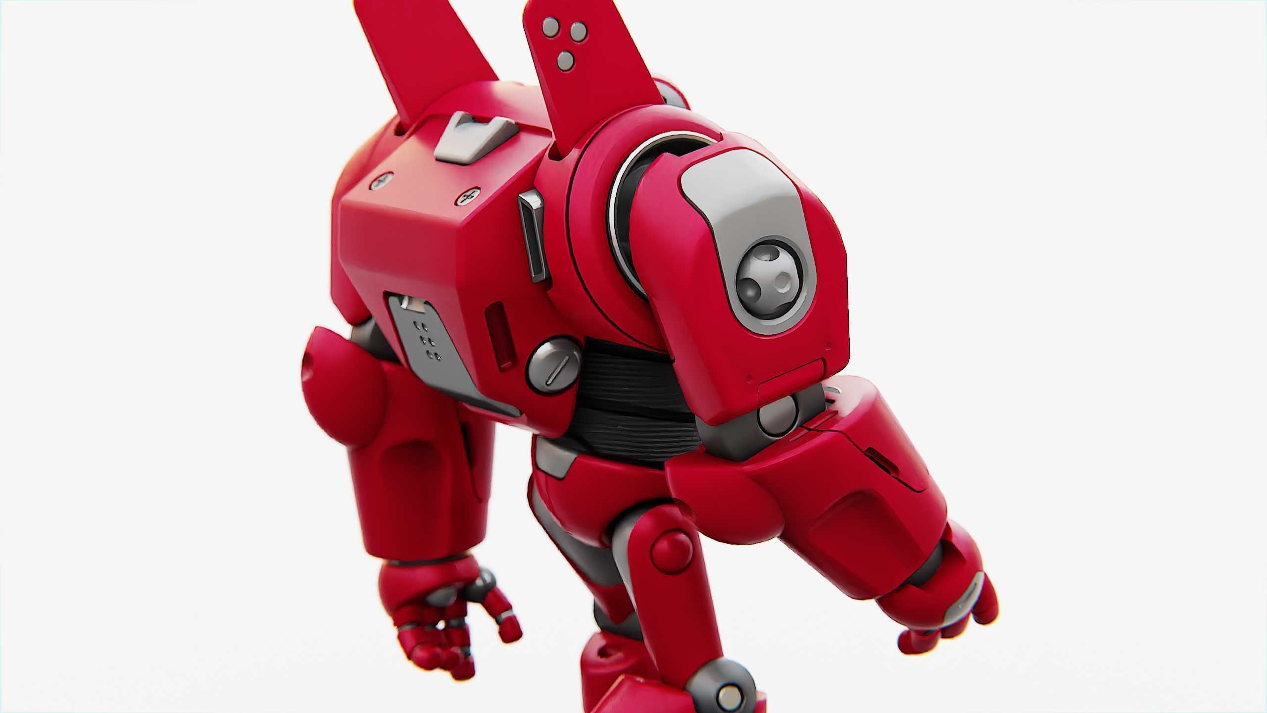 BATTLE DROID RED DEMON  RIGGED 3D model_27