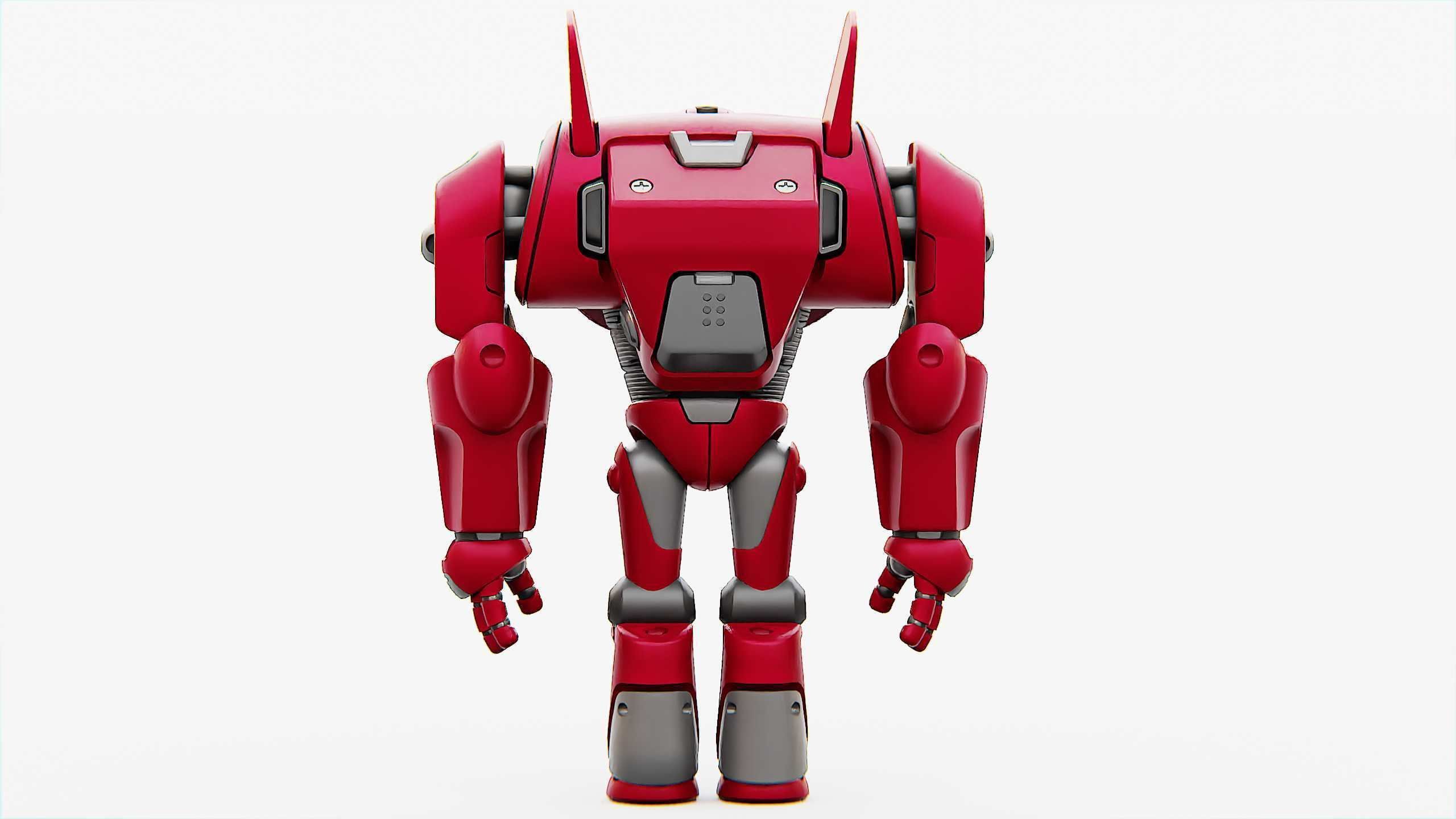 BATTLE DROID RED DEMON  RIGGED 3D model_24