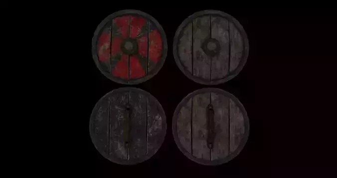 Viking Shield 3D Model Mesh
