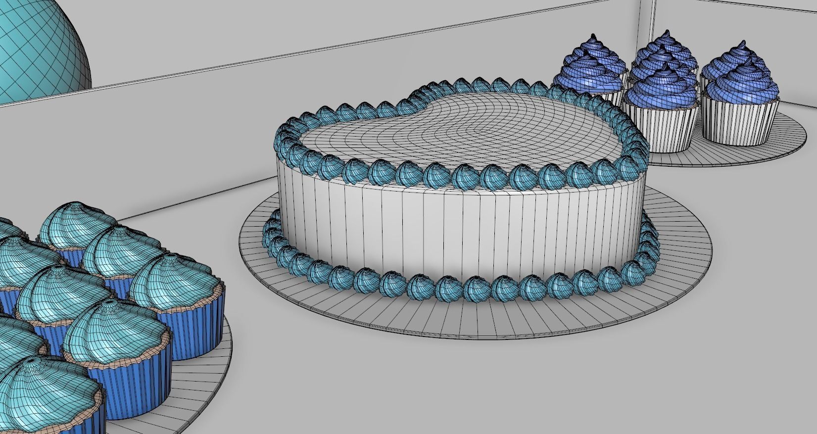 Wooden Party Candy Cart 3 3D model_11