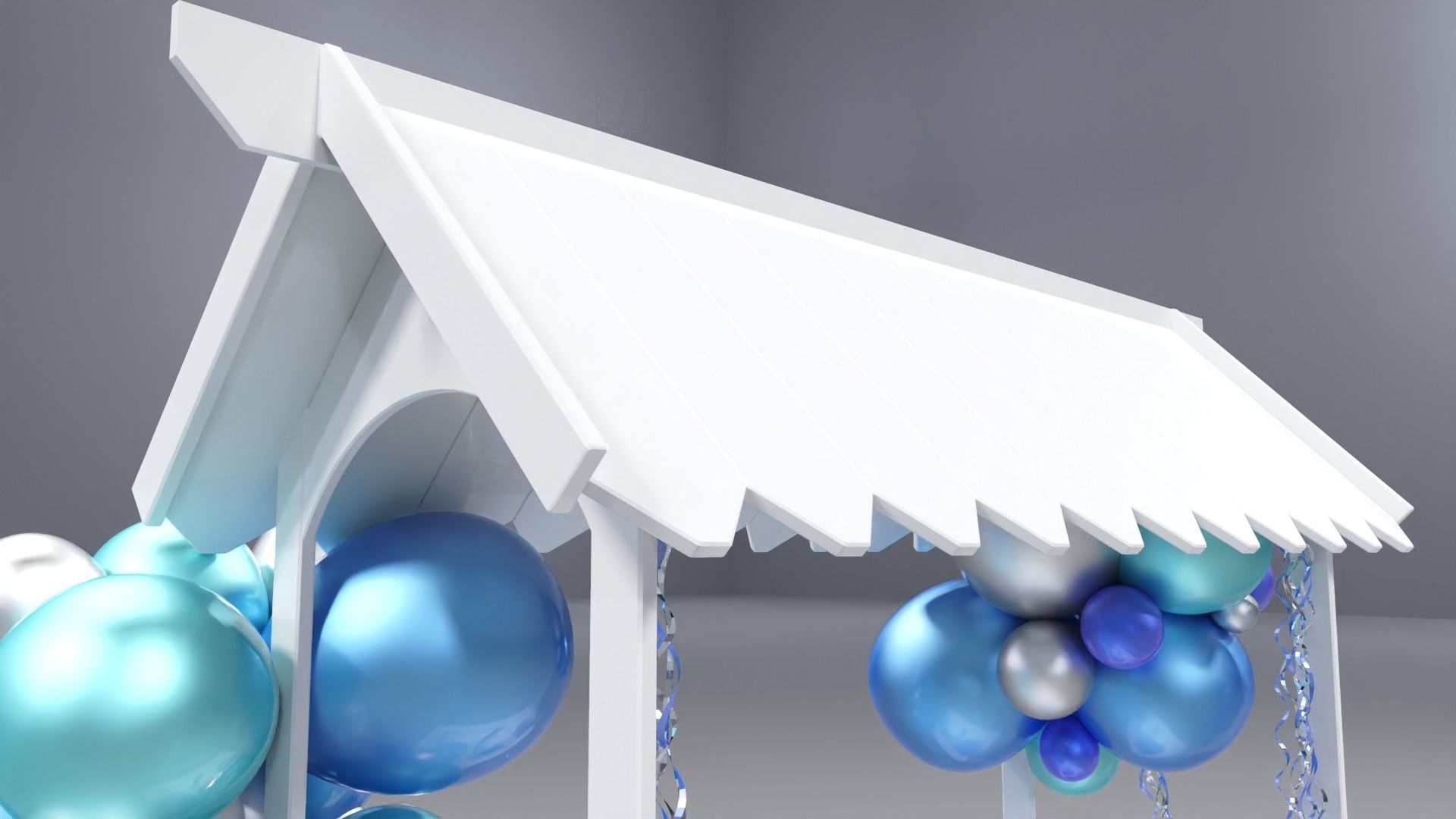 Wooden Party Candy Cart 3 3D model_6