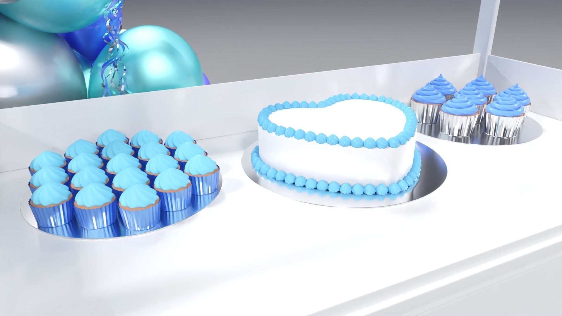 Wooden Party Candy Cart 3 3D model_1