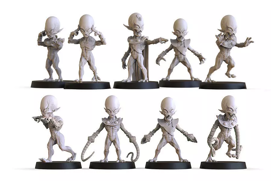 Mindarian Aliens 3D print model