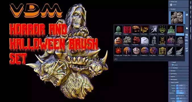 Vdm Horror And Halloween Brush Set