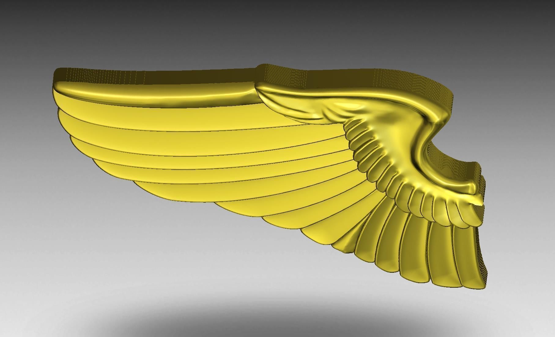 US Army Air Force Pilot Wing 3D print model_2