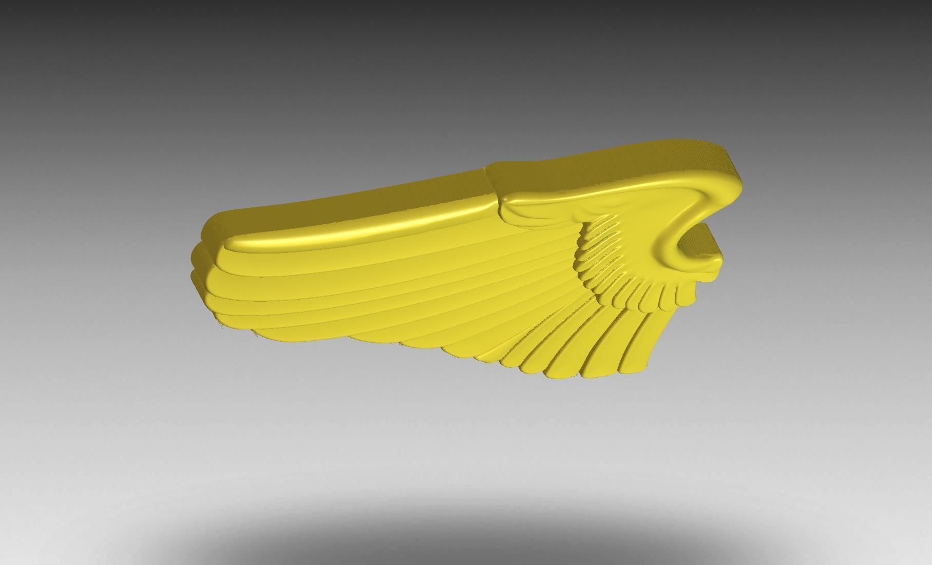 US Army Air Force Pilot Wing 3D print model_4