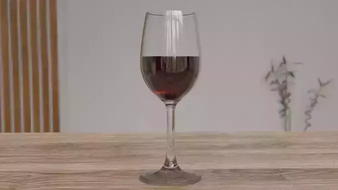 Crystal glass with wine