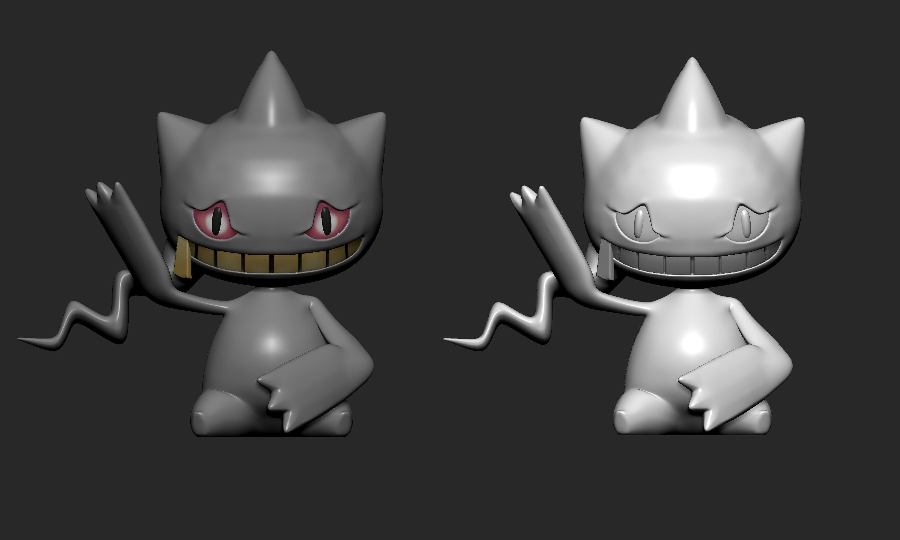Pokemon - Shuppet and Banette with 2 poses 3D print model_6