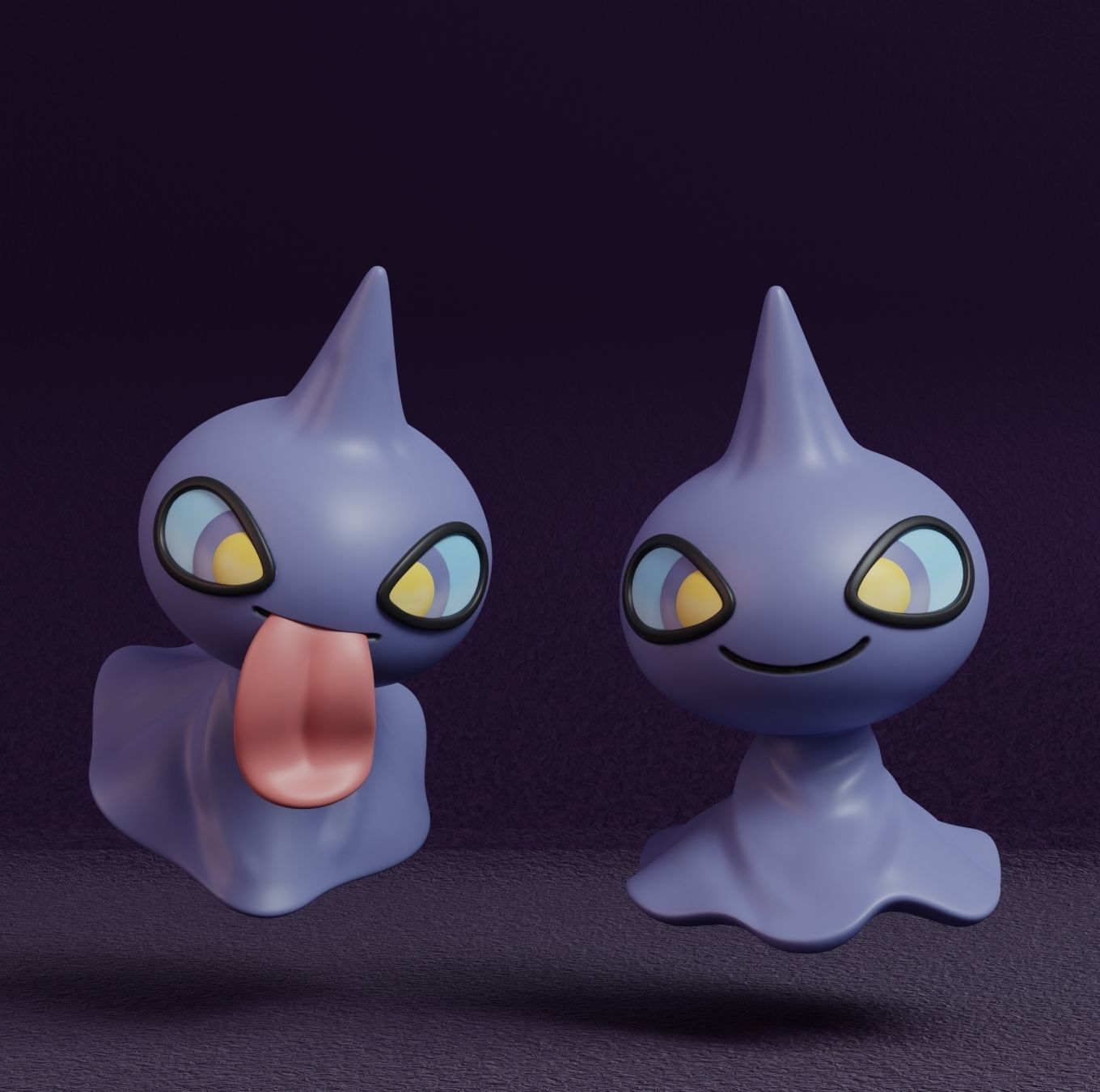 Pokemon - Shuppet and Banette with 2 poses 3D print model_10
