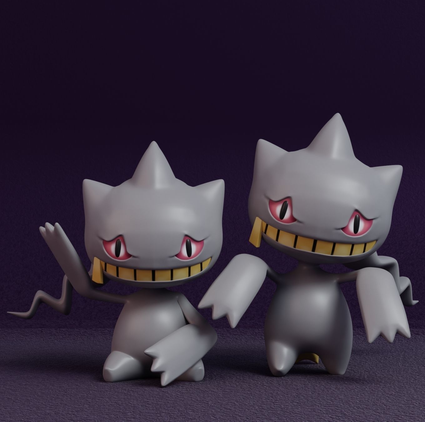 Pokemon - Shuppet and Banette with 2 poses 3D print model_1