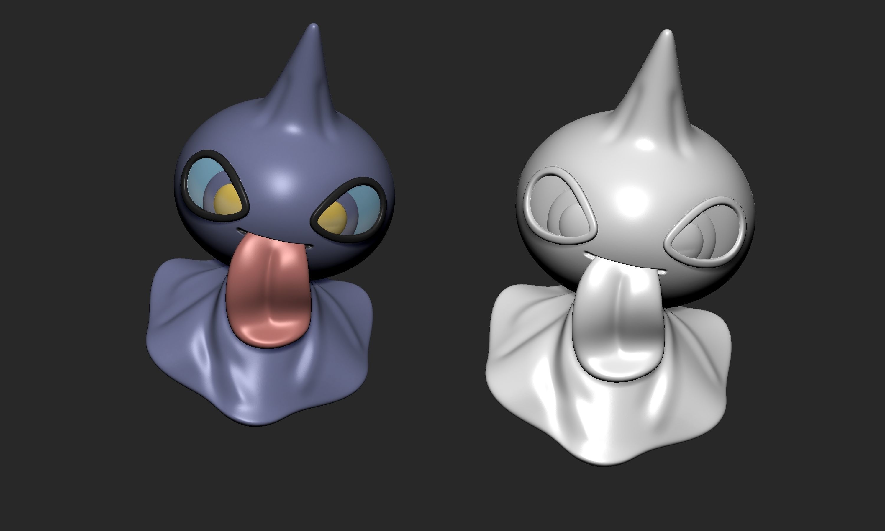 Pokemon - Shuppet and Banette with 2 poses 3D print model_11