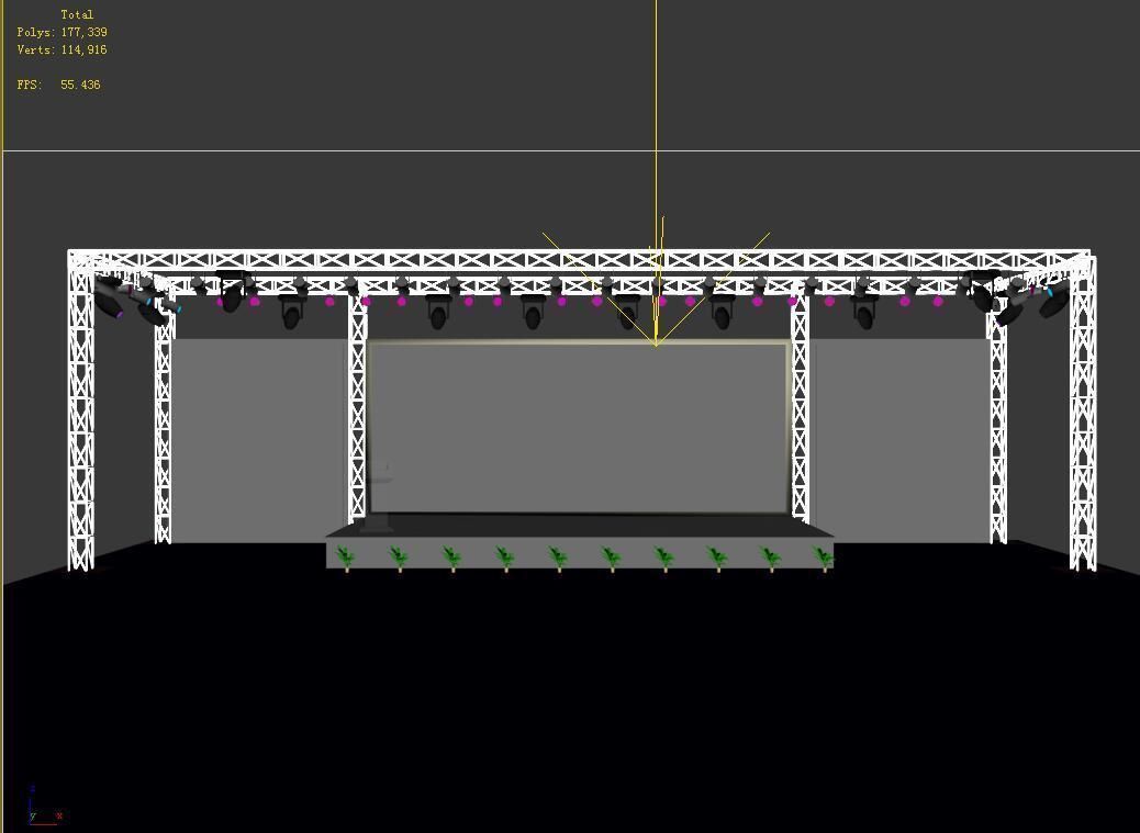 Stage party concert fashion catwalk T station 37 3D model_4