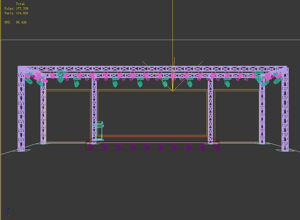 Stage party concert fashion catwalk T station 37 3D model_3