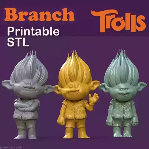 Branch Printable fan art from Trolls 3D print model