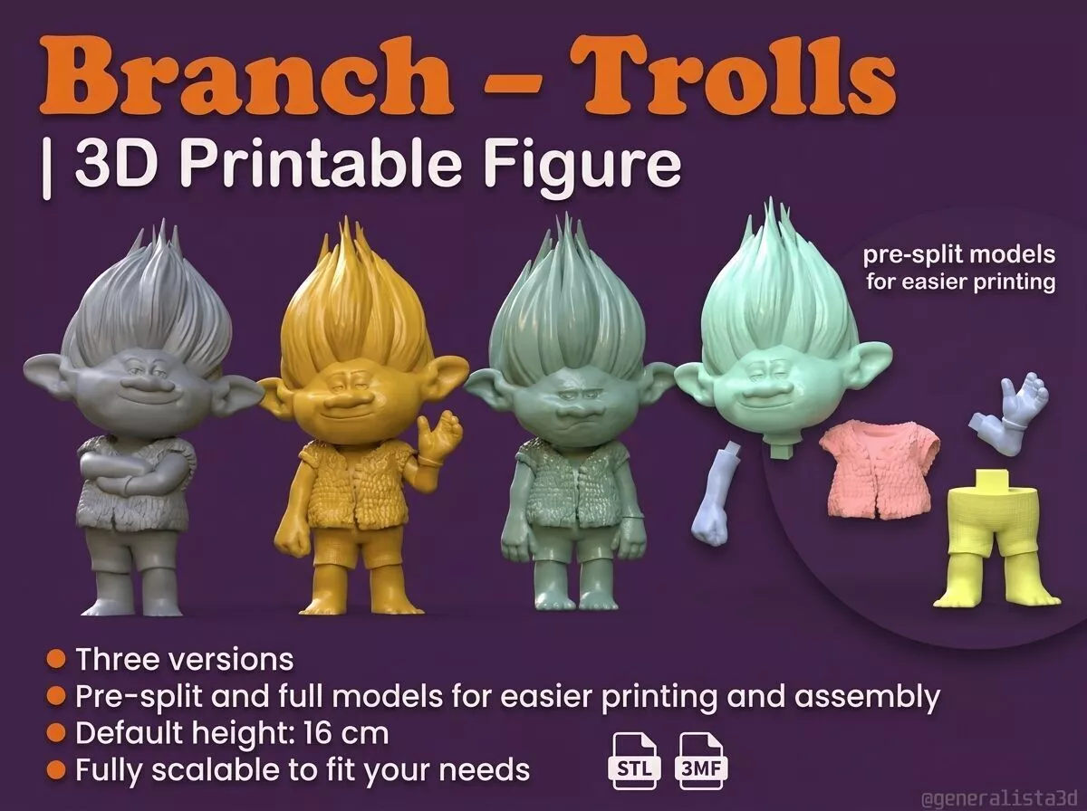 Branch Printable fan art from Trolls 3D print model