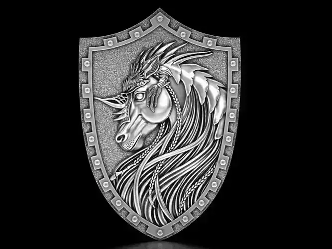 Horse with Dragon Pendant