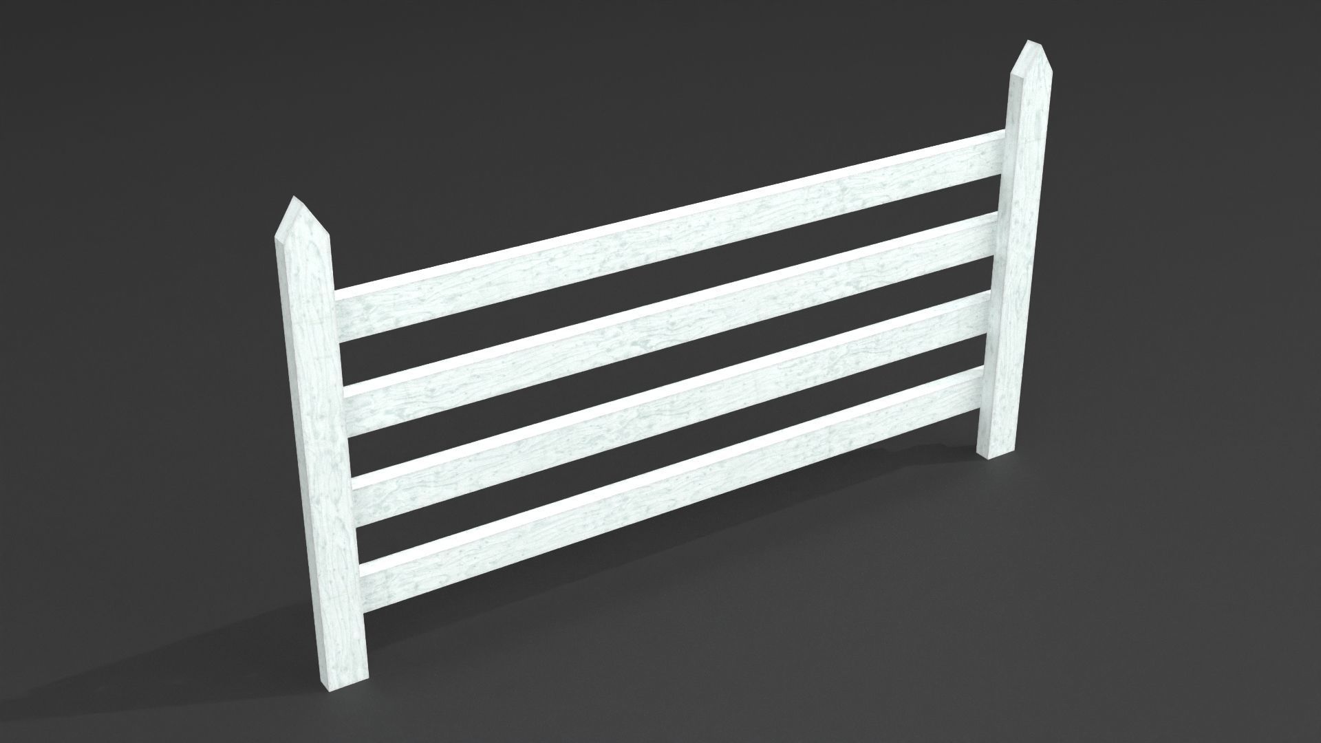 PBR Wooden Fence Pack  Low-poly 3D model_7