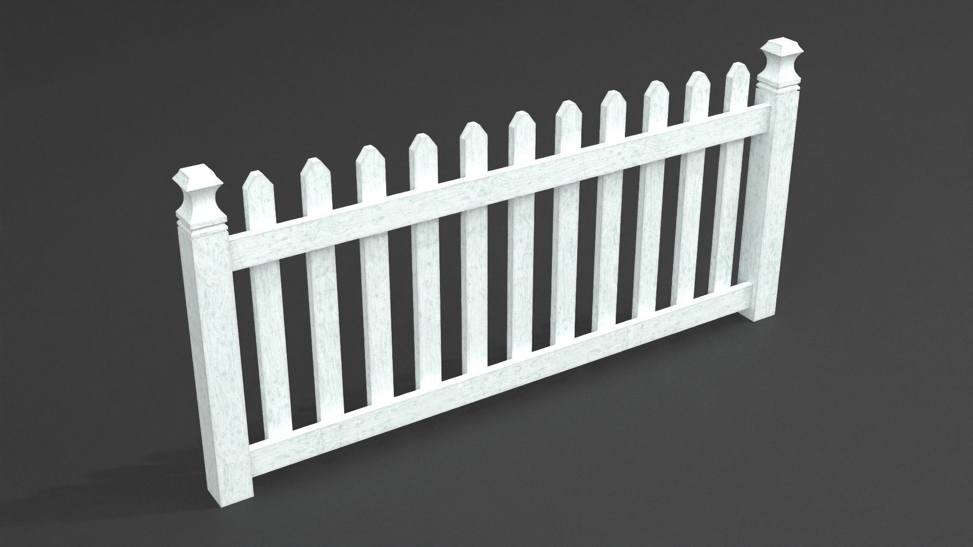 PBR Wooden Fence Pack  Low-poly 3D model_8
