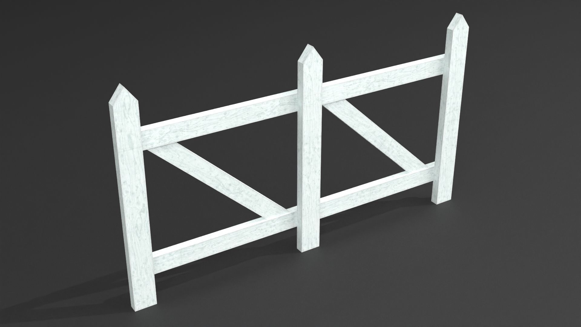 PBR Wooden Fence Pack  Low-poly 3D model_6