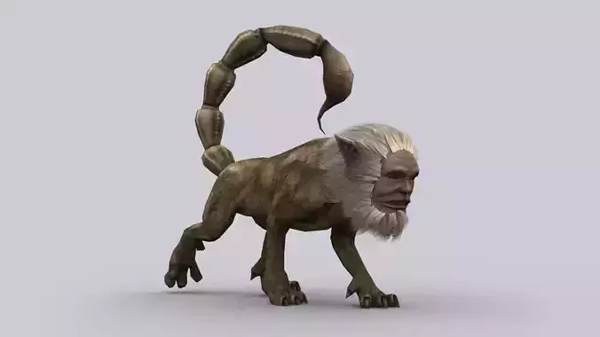 MANTICORA GAME READY ANIMATED MODEL Low-poly 3D model