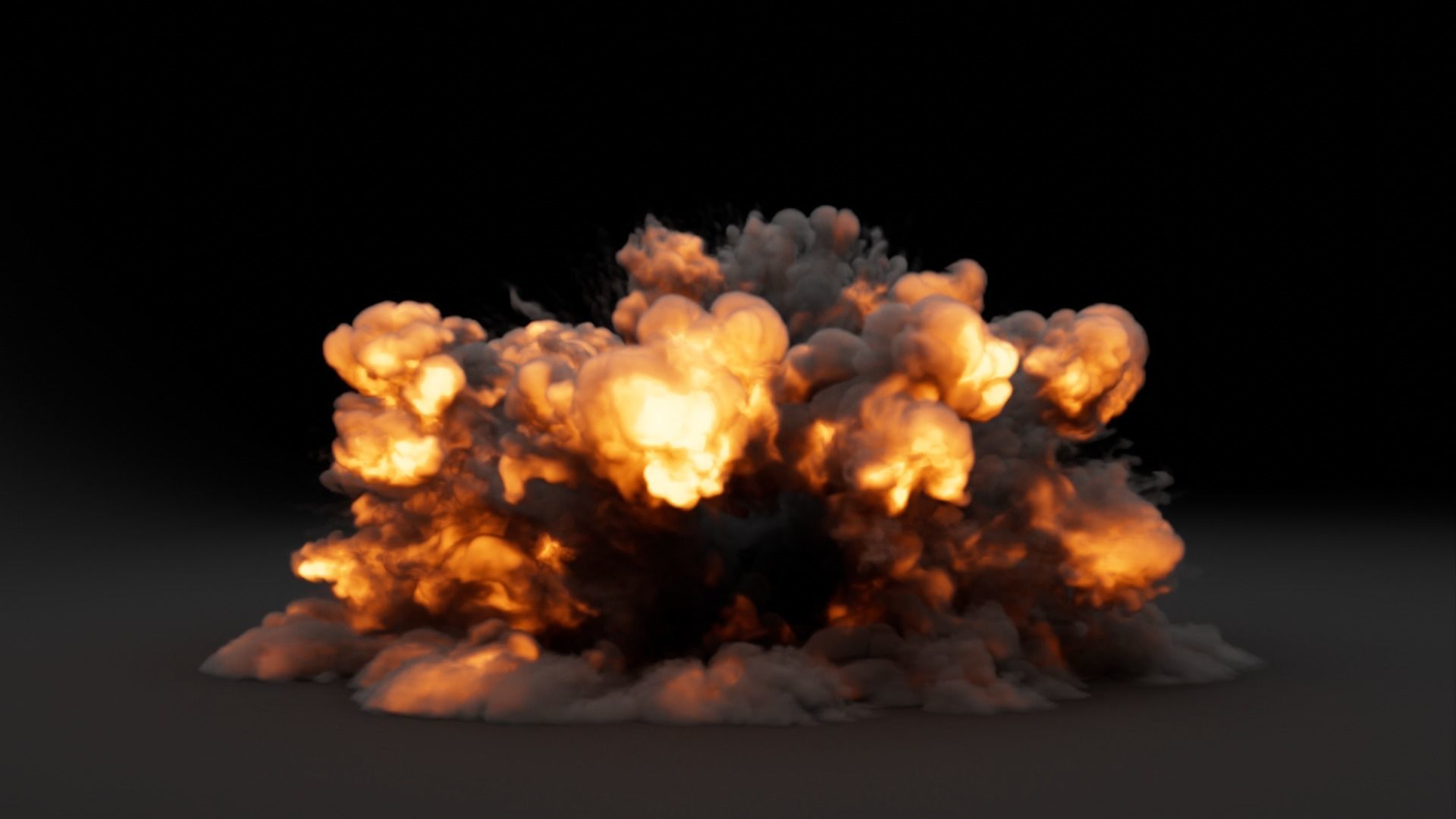 Super Realistic Explosion 1 - vdb animated 3D model_6