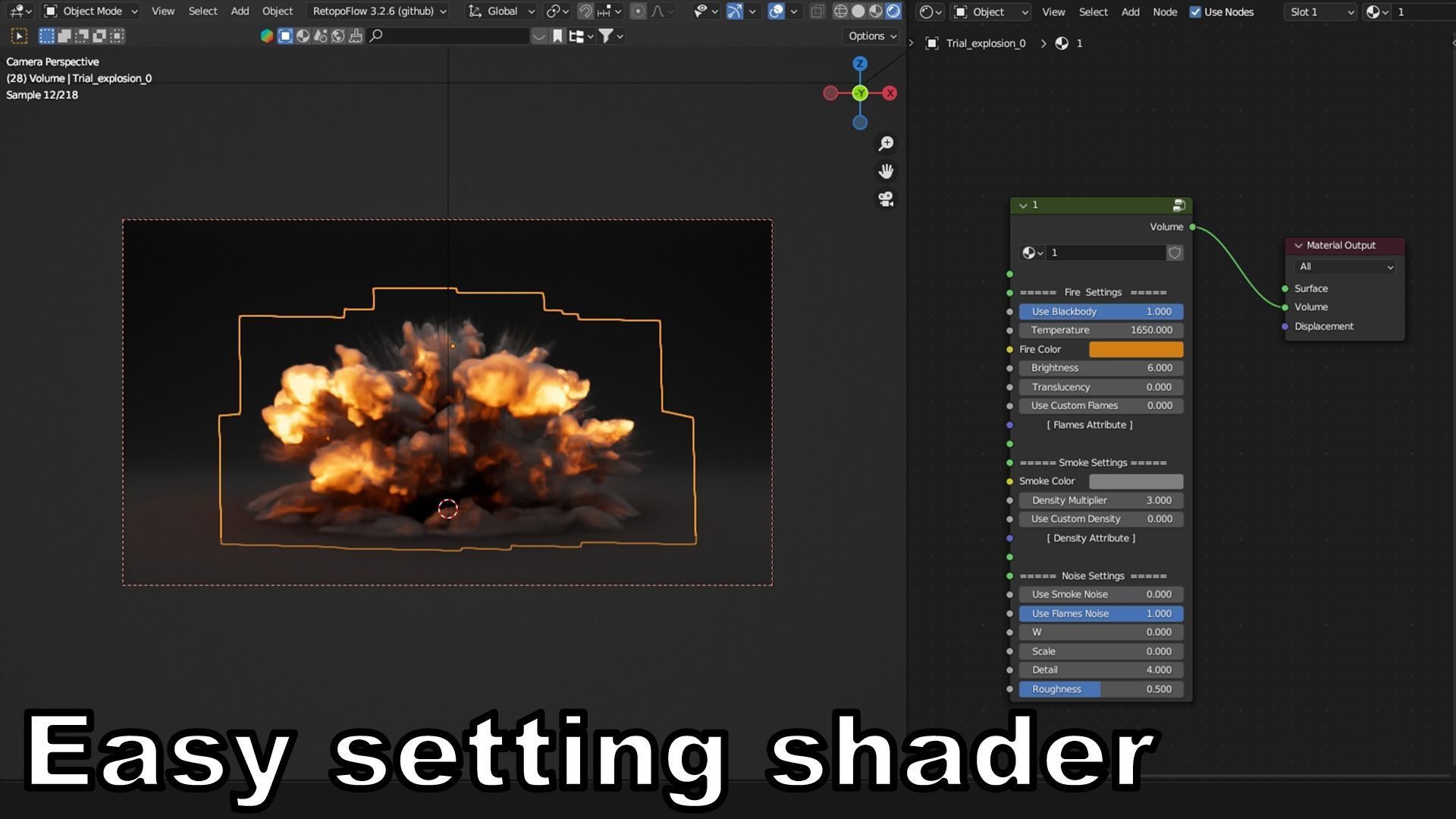 Super Realistic Explosion 1 - vdb animated 3D model_2