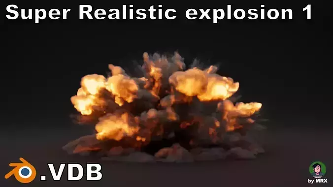 Super Realistic Explosion 1 - vdb animated