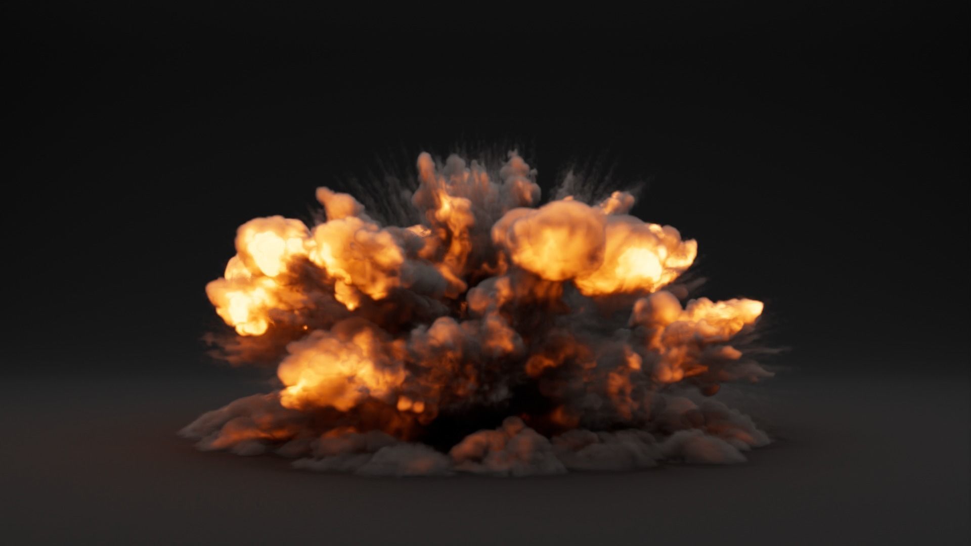 Super Realistic Explosion 1 - vdb animated 3D model_3