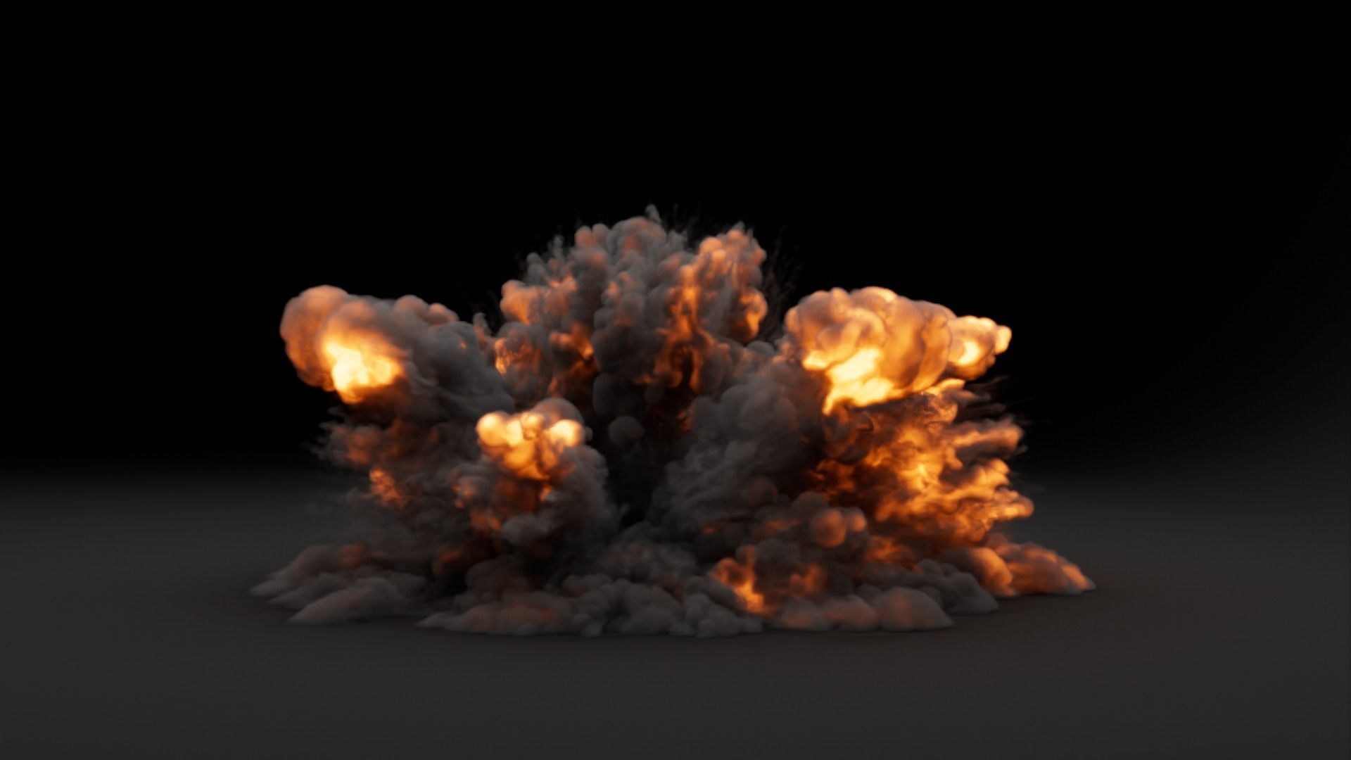 Super Realistic Explosion 1 - vdb animated 3D model_5