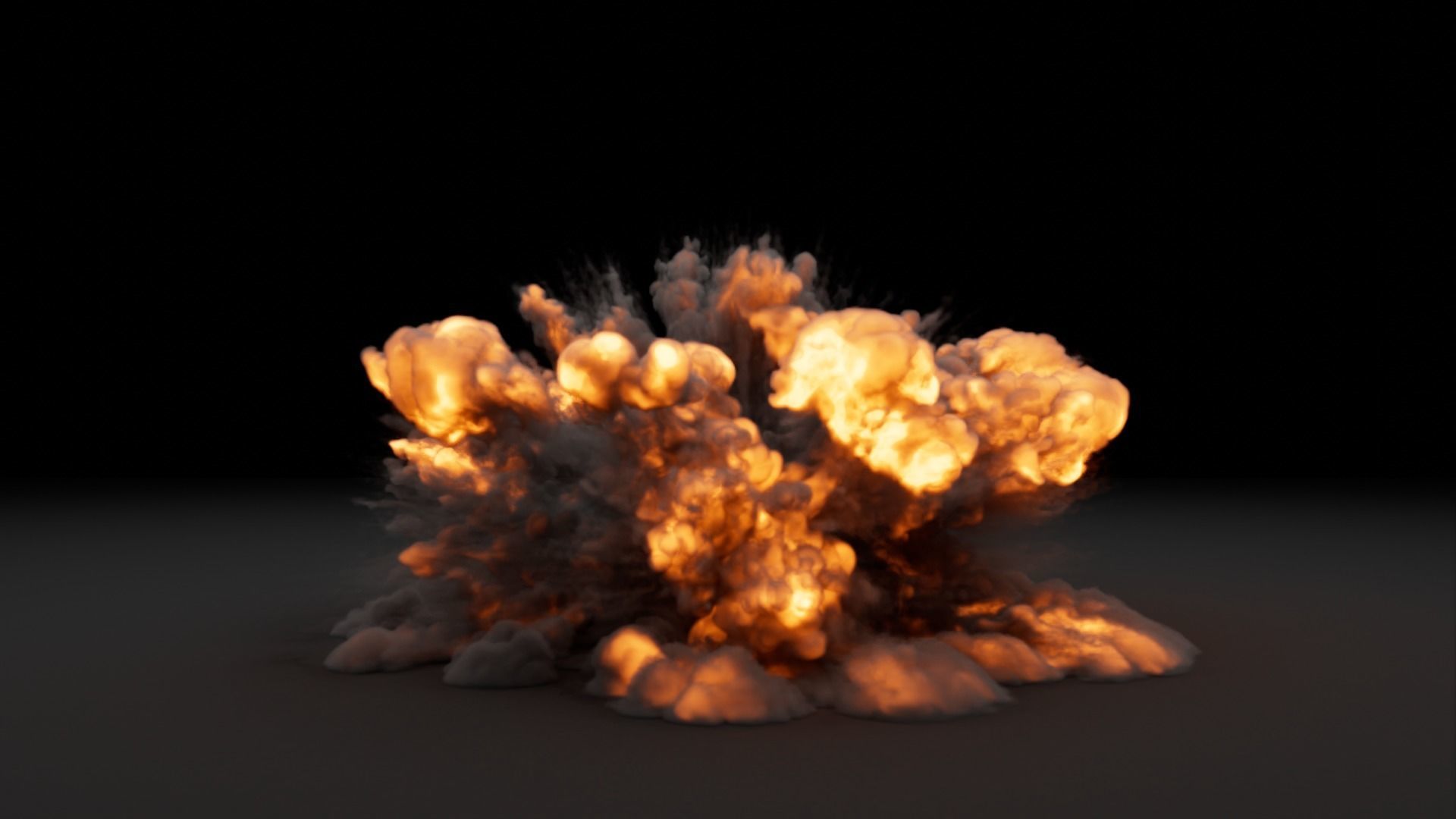 Super Realistic Explosion 1 - vdb animated 3D model_4