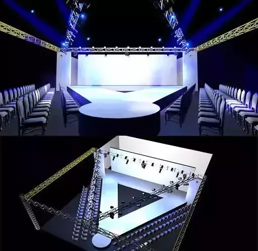 Stage party concert fashion catwalk T station  43 3D model