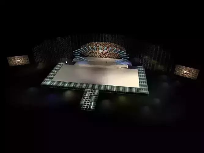 Stage party concert fashion catwalk T station  50 3D model
