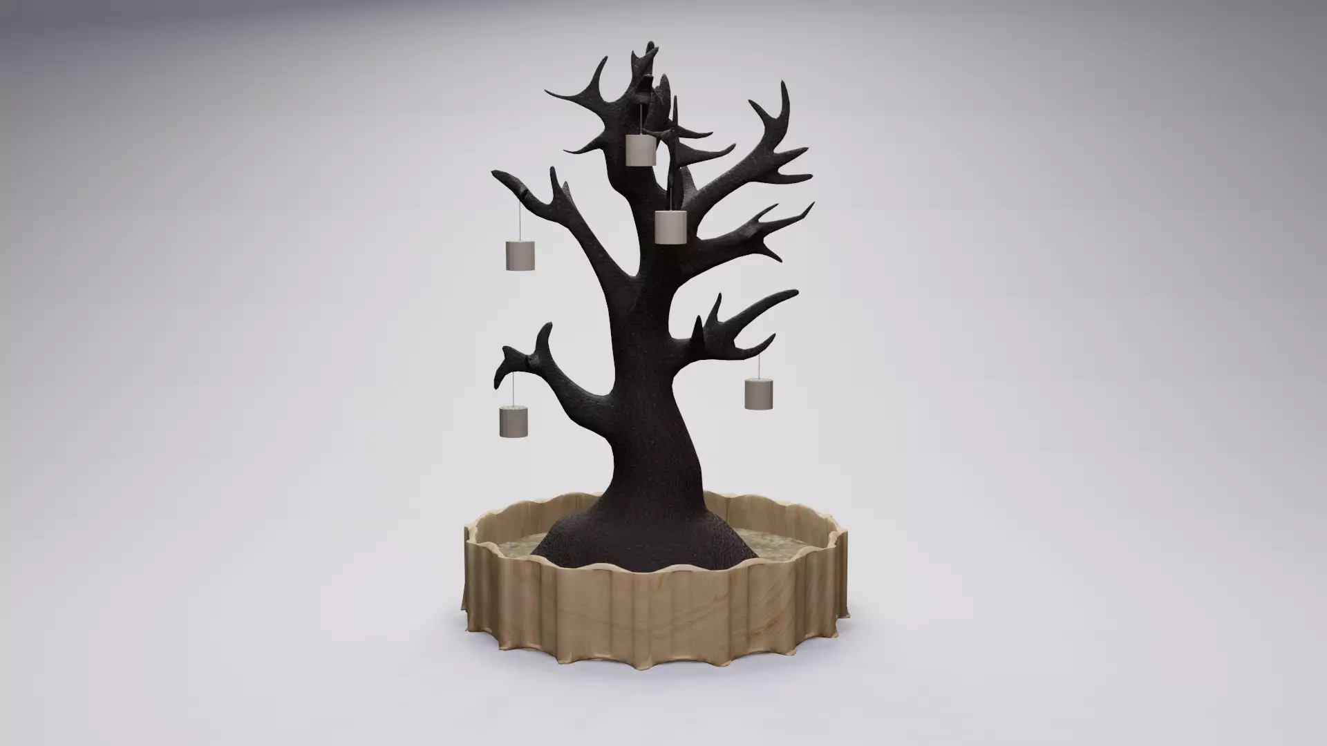 adorno para interiores de un arbol seco Low-poly 3D model