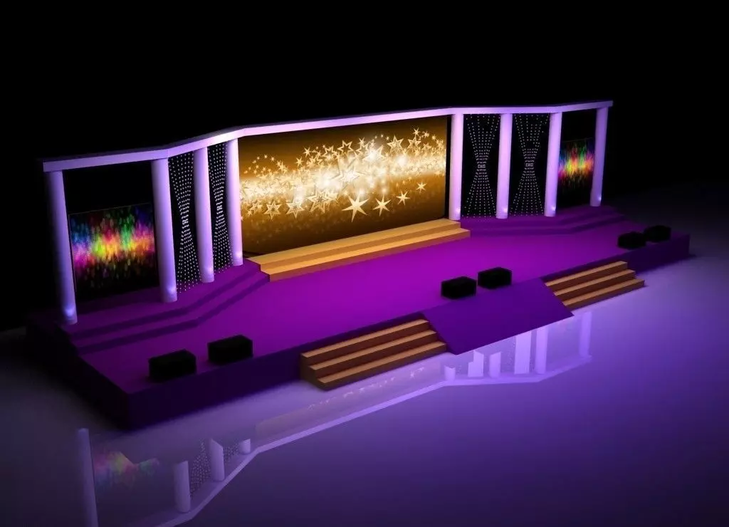 Stage party concert fashion catwalk T station 52 3D model