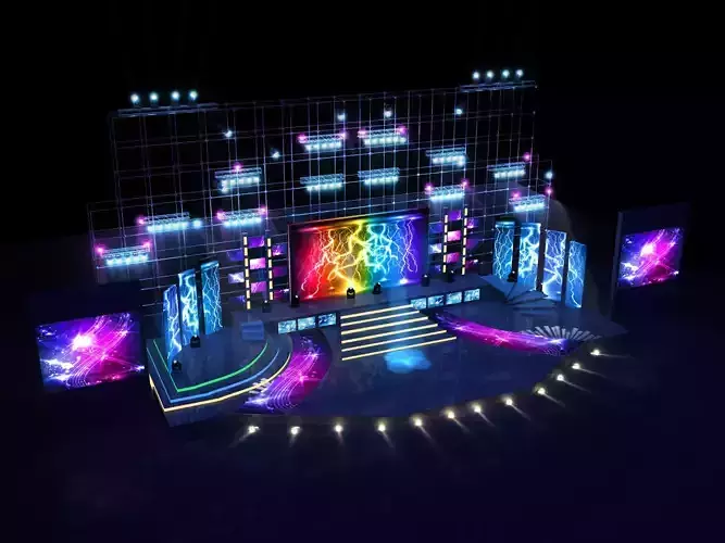 Stage party concert fashion catwalk T station  58 3D model