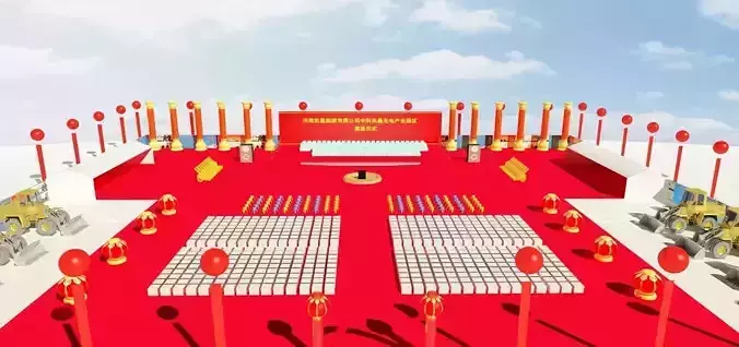 Stage party concert fashion catwalk T station 65 3D model