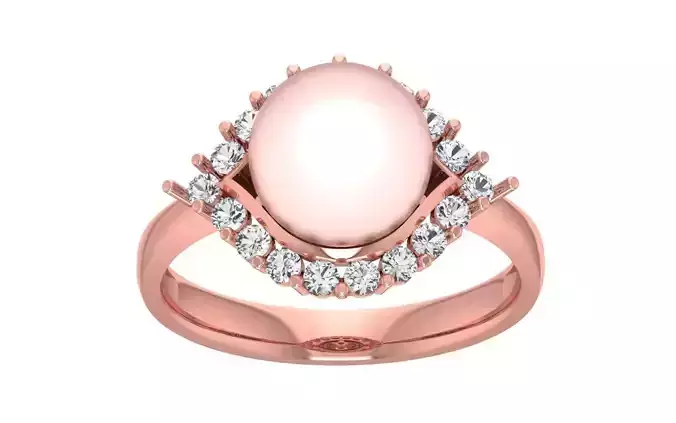 Women Pearl Ring 3dm STL OBJ FBX Render Details