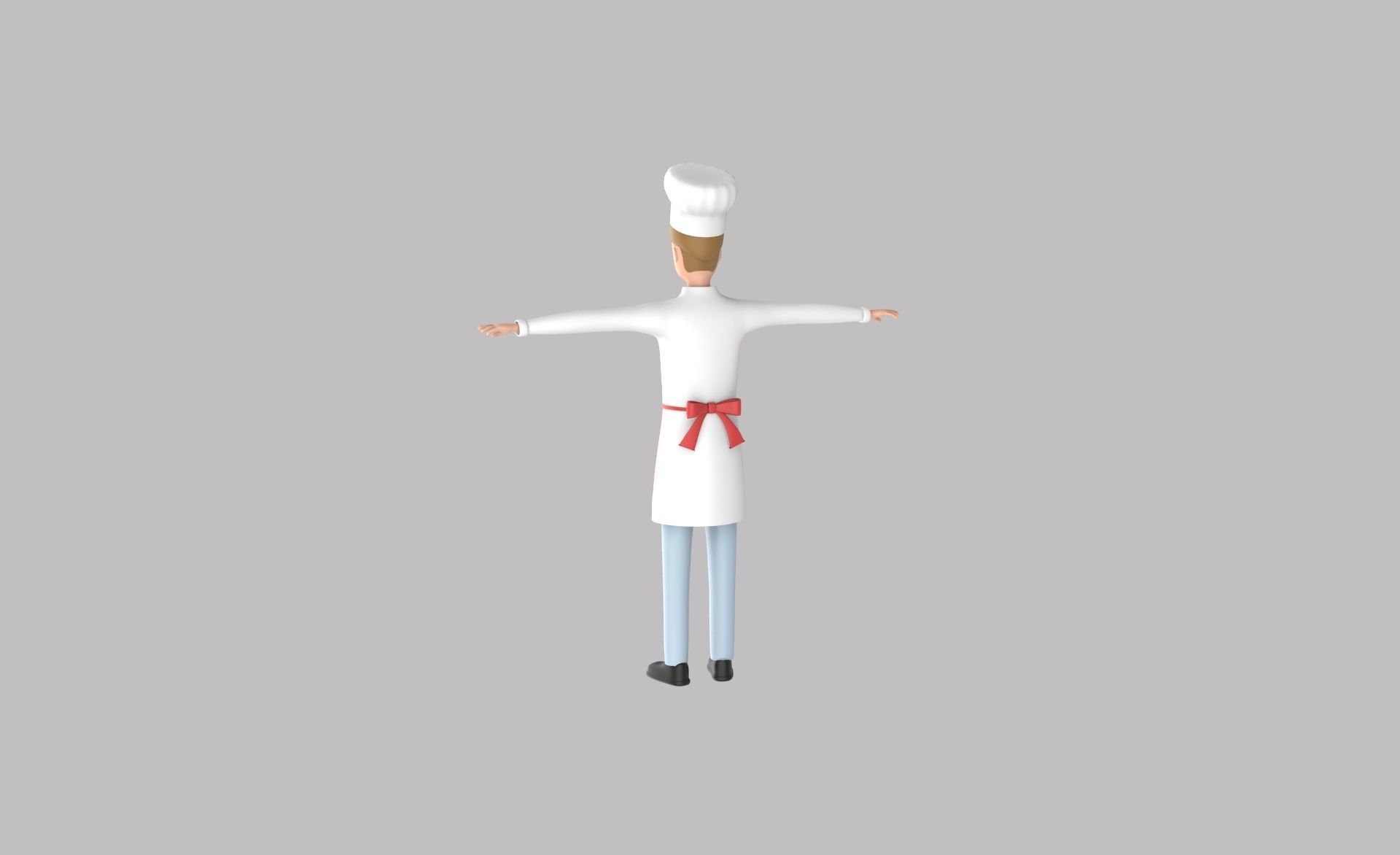 Character v003 Chef 3d Free low-poly 3D model_6