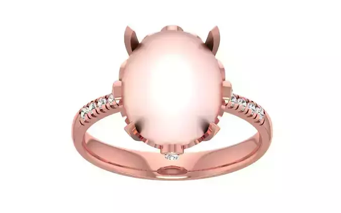 Women Pearl Ring 3dm STL OBJ FBX Render Details