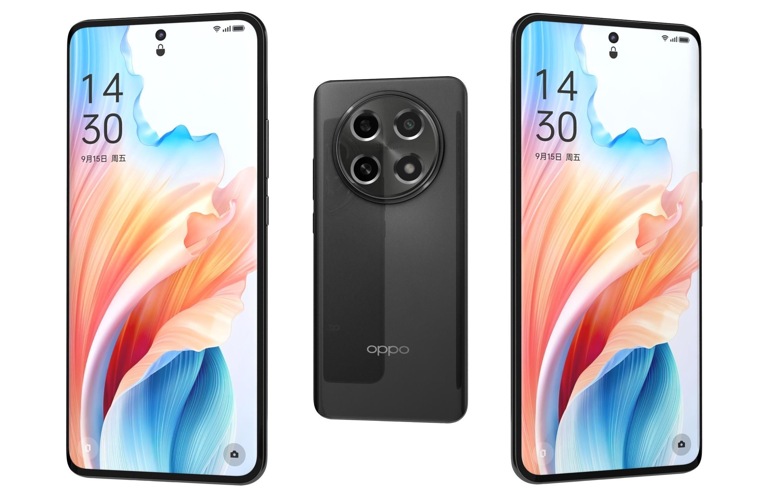 OPPO A2 Pro All Colors 3D model_1