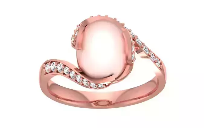 Women Pearl Ring 3dm STL OBJ FBX Render Details