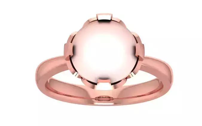 Women Pearl Ring 3dm STL OBJ FBX Render Details