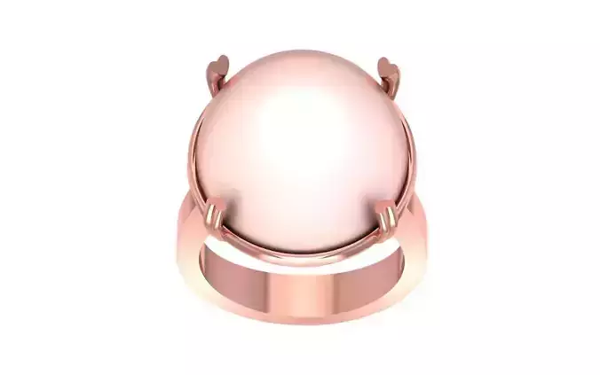 Women Pearl Ring 3dm STL OBJ FBX Render Details