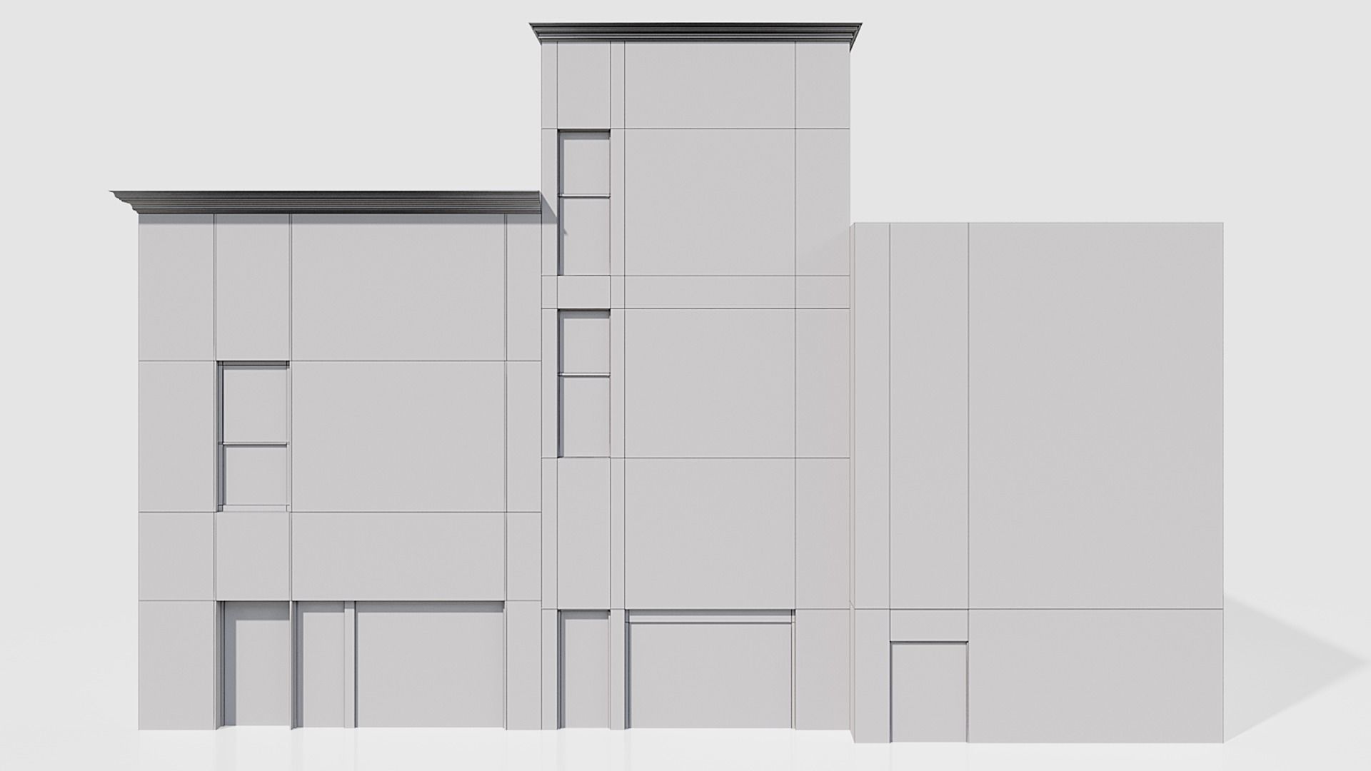 city collection Lowpoly Low-poly 3D model_10