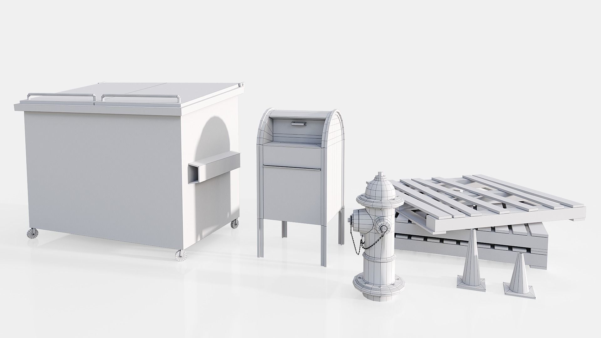 city collection Lowpoly Low-poly 3D model_26