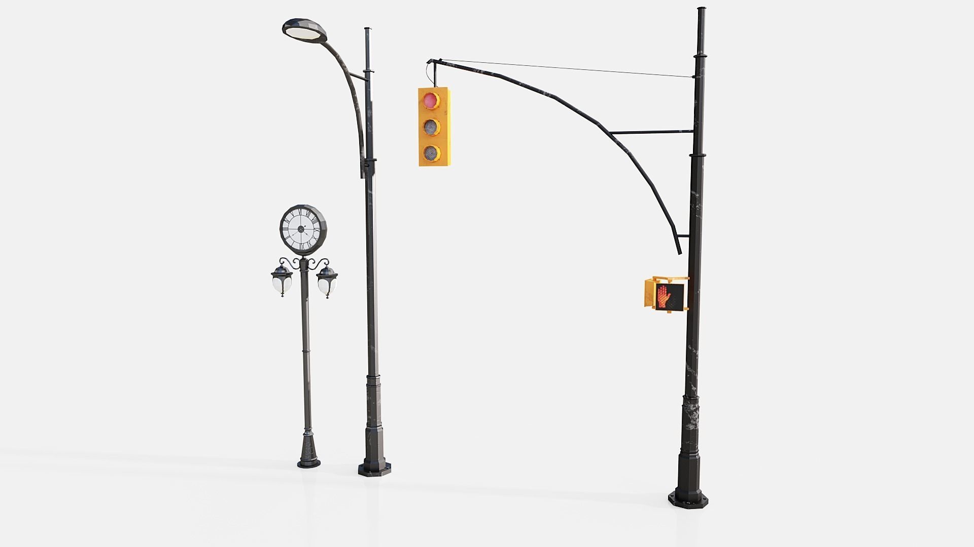 city collection Lowpoly Low-poly 3D model_17